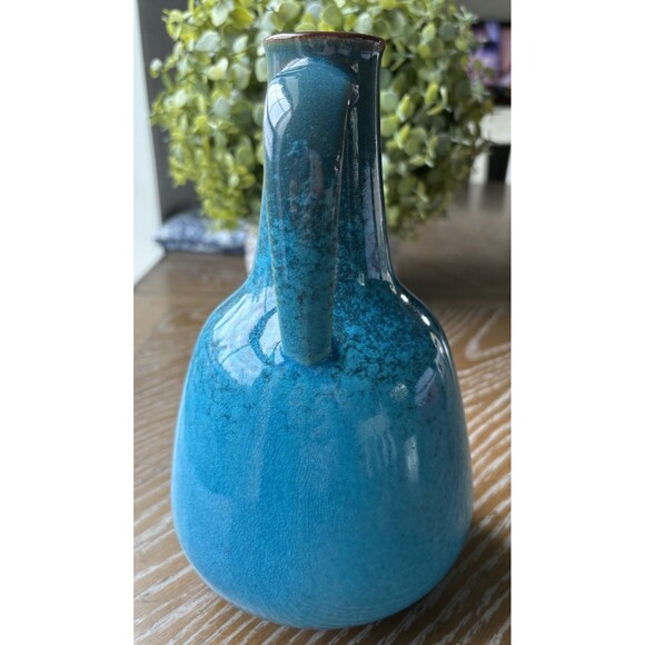RARE 60's Ursula Beyrau design Graflich Ortenburg ceramic Turquoise Vase 605/1 - Picture 2 of 8